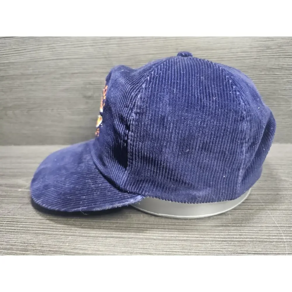 Vintage Chicago Bears Navy Blue Corduroy Shell Hat Snapback Adjustable NFL Dad